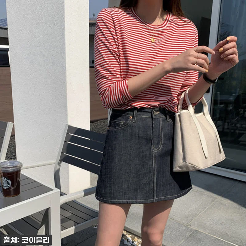 이슈템 떴다! 생지 데님 미니 스커트 관련 이미지 1