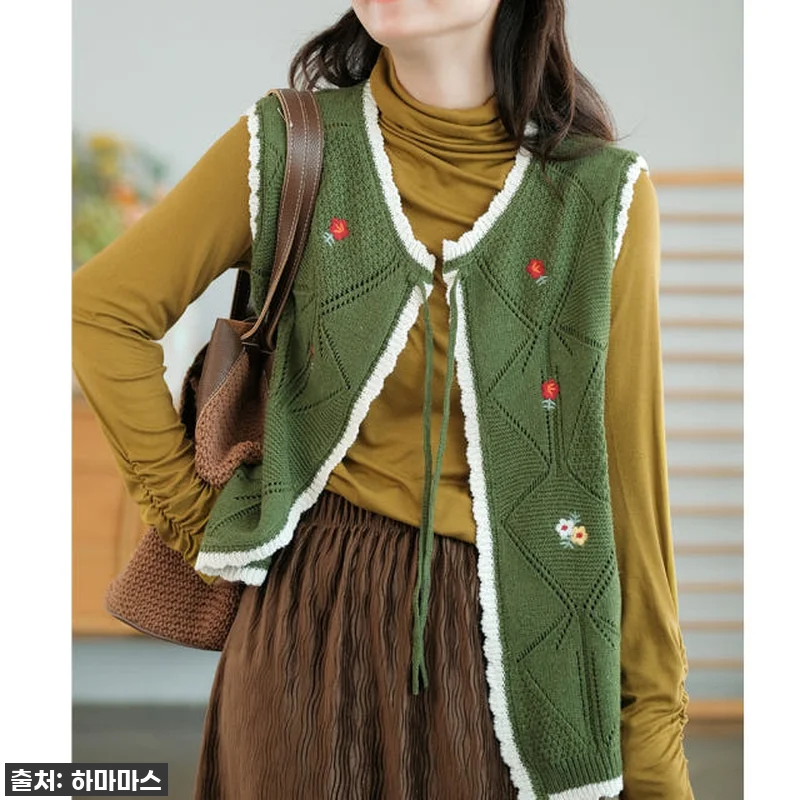 이슈템 등극! 하마마스 면 자수 니트 관련 이미지 2