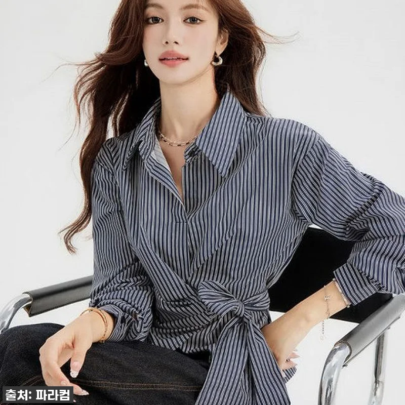 가을 필수템! 여성 스트라이프 셔츠 긴팔, 이거 하나로 스타일 끝! (내돈내산 찐후기) 11 가을 필수템! 여성 스트라이프 셔츠 관련 이미지 4
