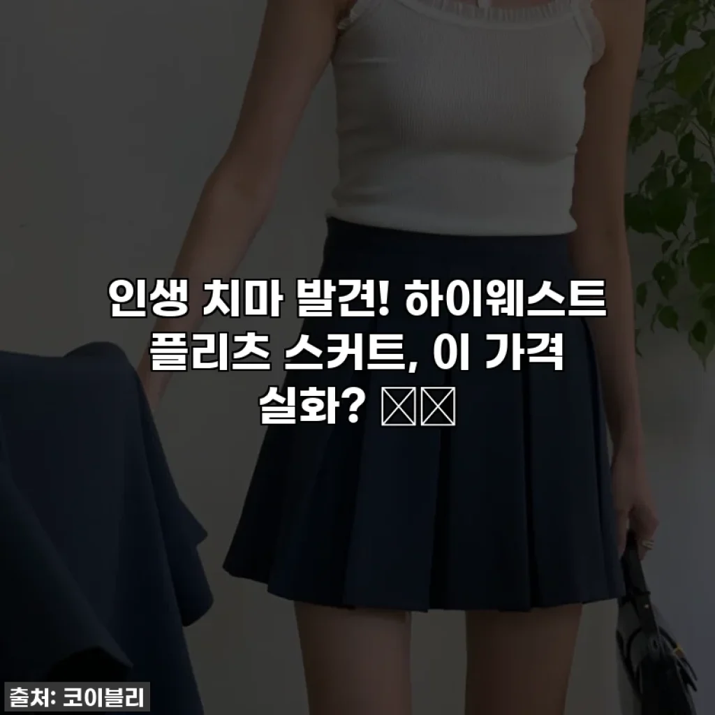 인생 치마 발견! 하이웨스트 플리츠 스커트, 이 가격 실화? 🥺✨