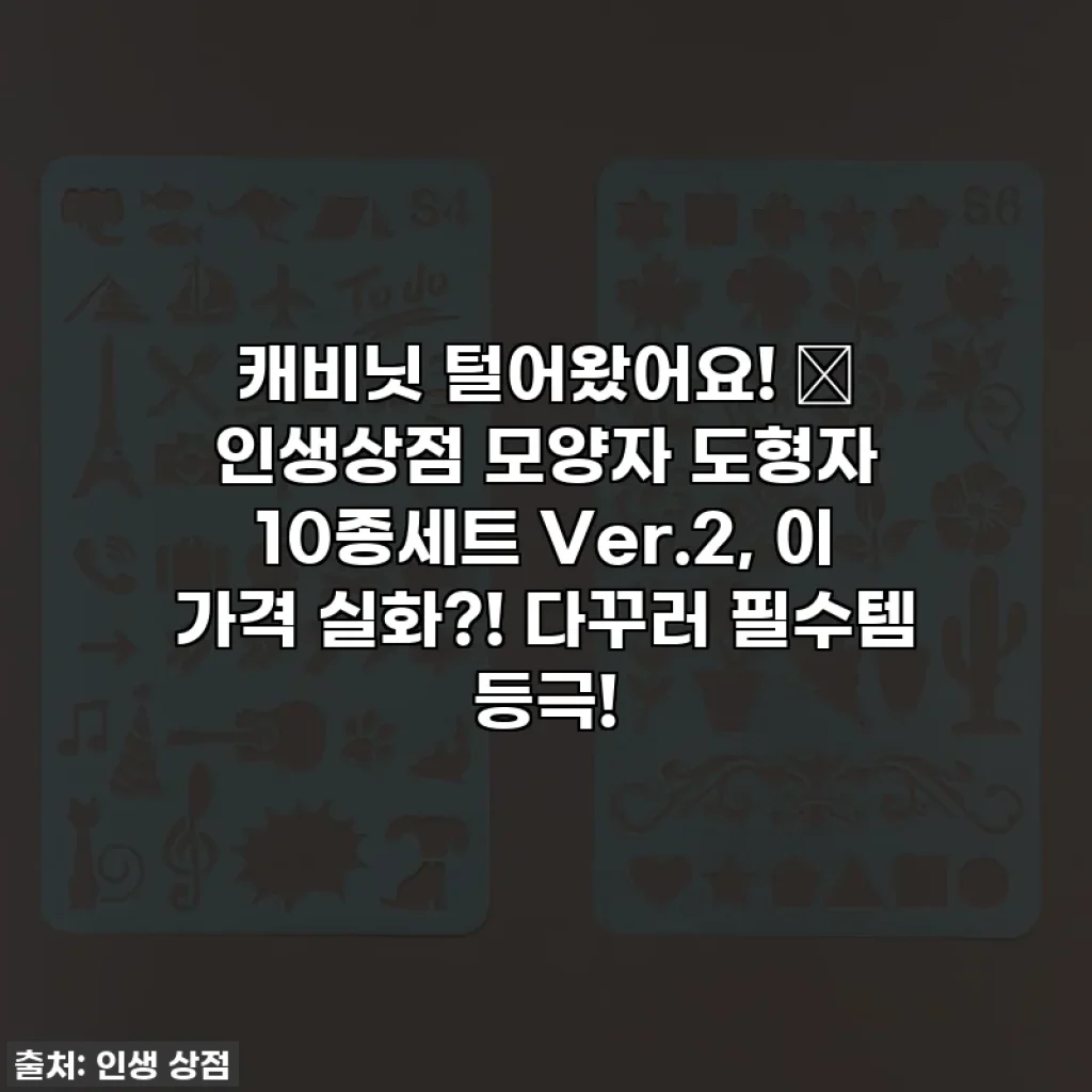 캐비닛 털어왔어요! 🔥 인생상점 모양자 도형자 10종세트 Ver.2, 이 가격 실화?! 다꾸러 필수템 등극!