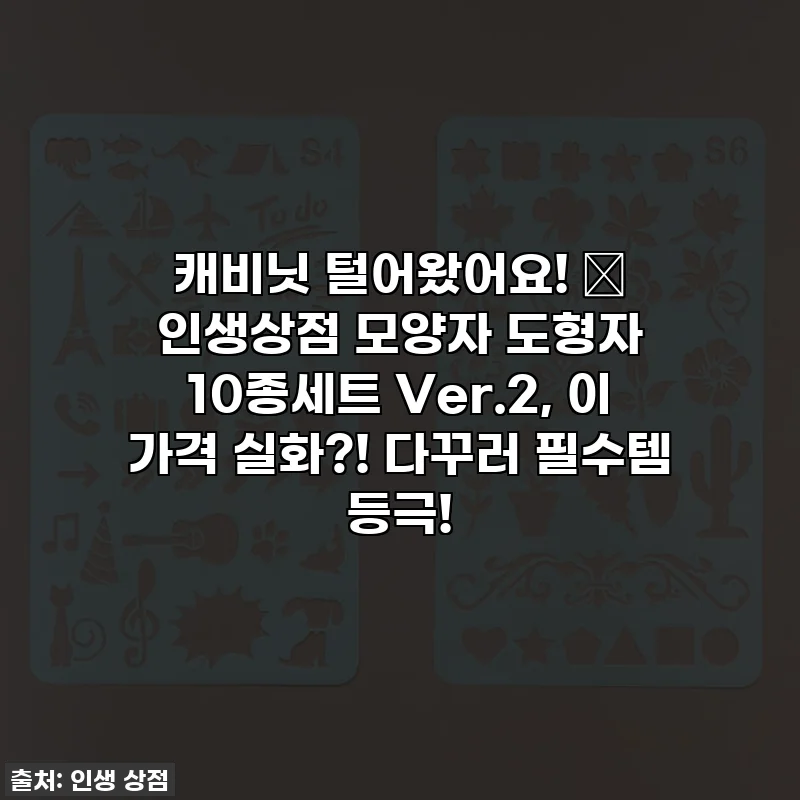 캐비닛 털어왔어요! 🔥 인생상점 모양자 도형자 10종세트 Ver.2, 이 가격 실화?! 다꾸러 필수템 등극!