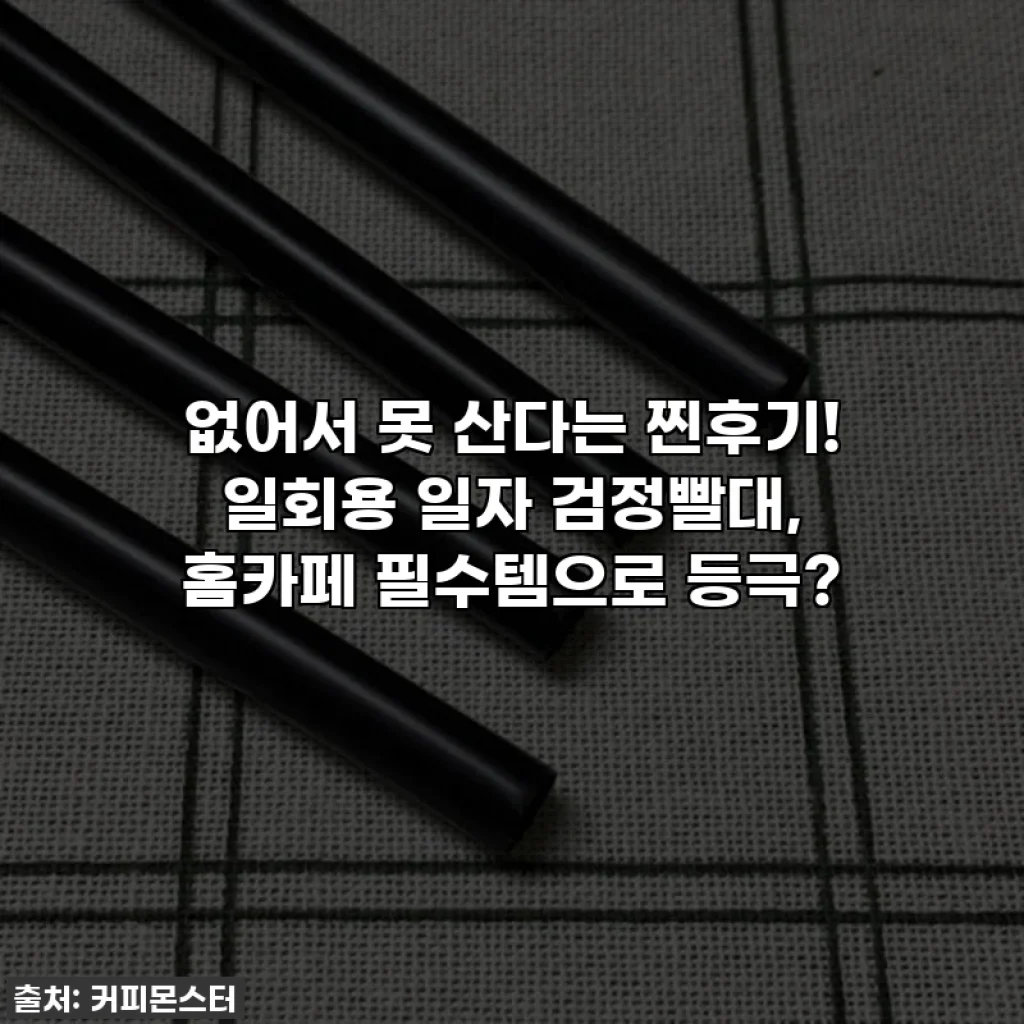없어서 못 산다는 찐후기! 일회용 일자 검정빨대, 홈카페 필수템으로 등극?