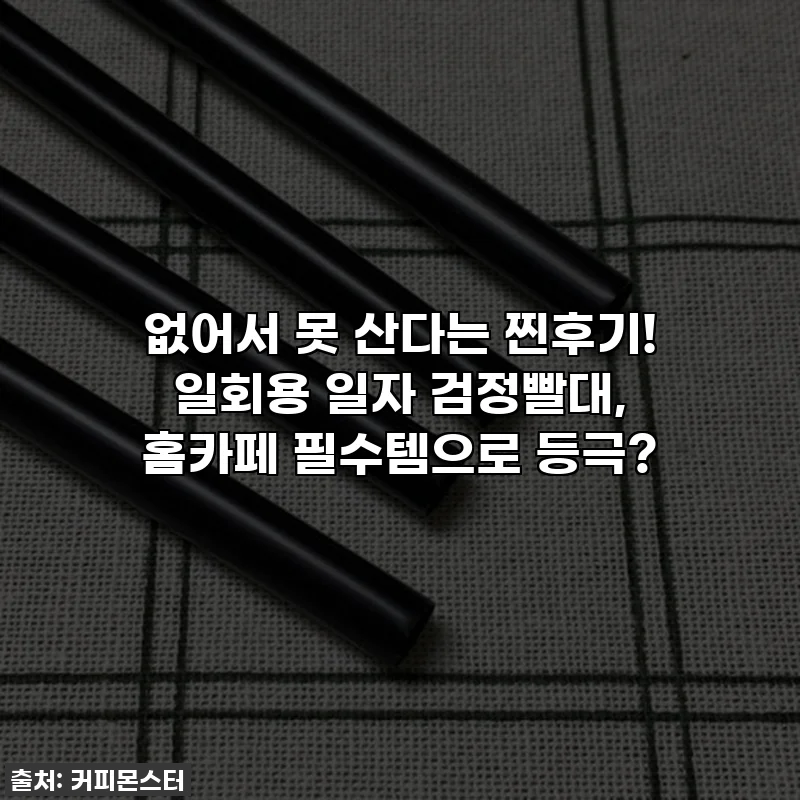 없어서 못 산다는 찐후기! 일회용 일자 검정빨대, 홈카페 필수템으로 등극?