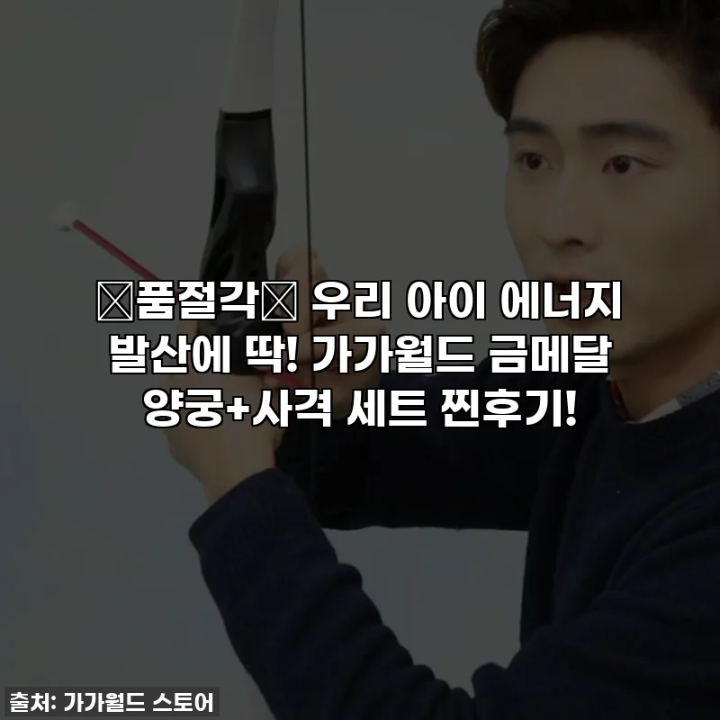 💥품절각💥 우리 아이 에너지 발산에 딱! 가가월드 금메달 양궁+사격 세트 찐후기!