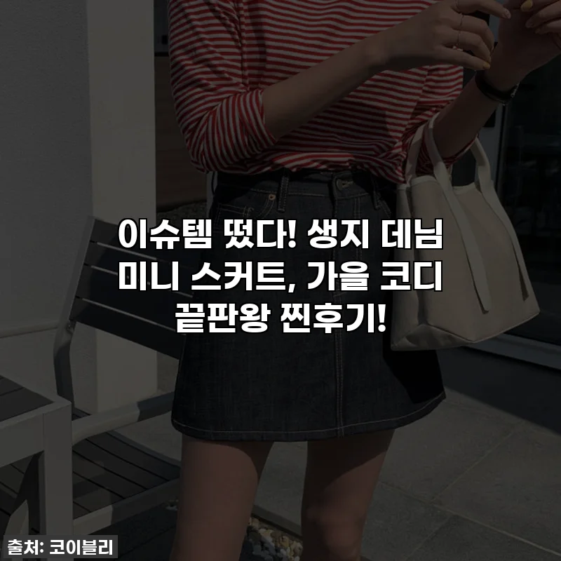 이슈템 떴다! 생지 데님 미니 스커트, 가을 코디 끝판왕 찐후기!