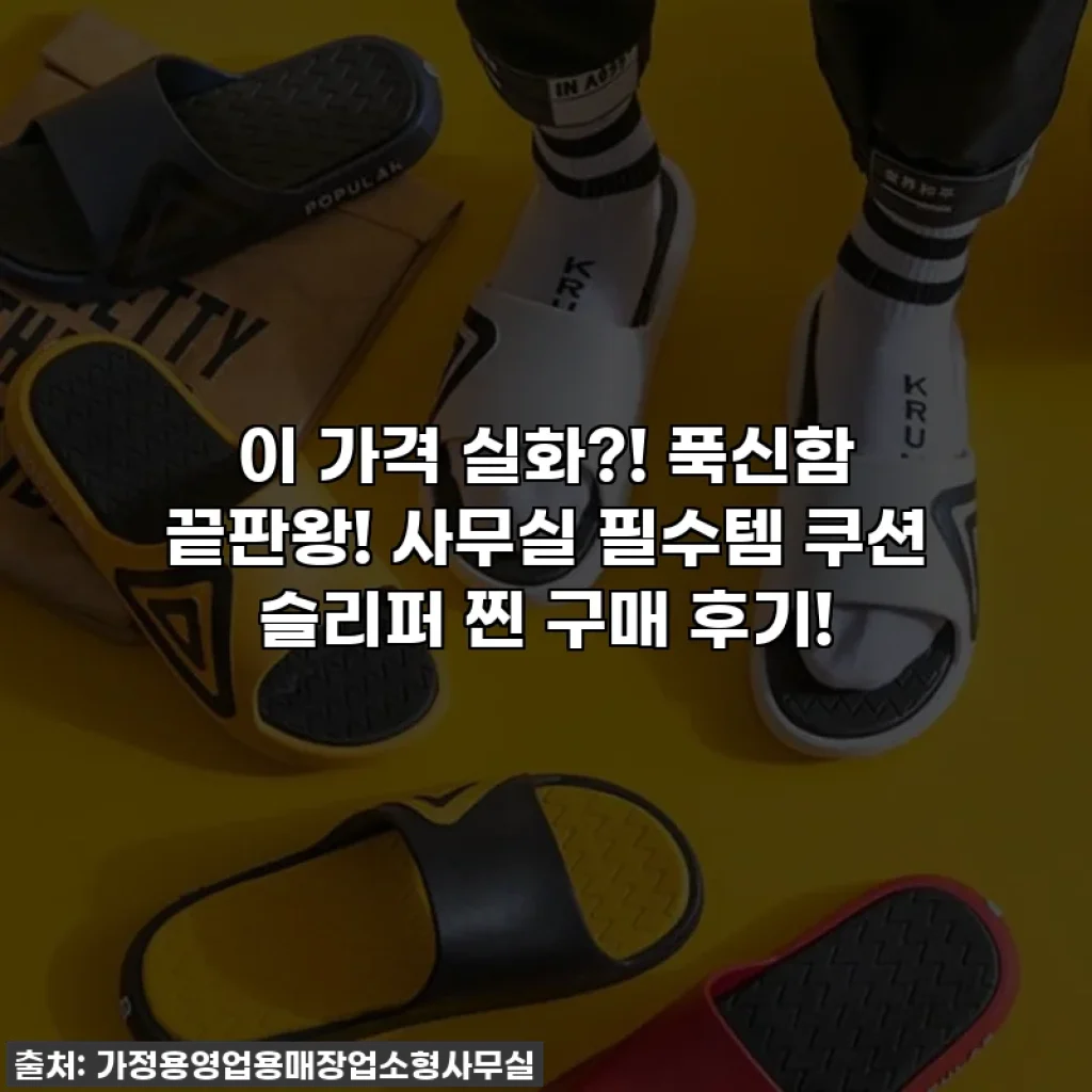 이 가격 실화?! 푹신함 끝판왕! 사무실 필수템 쿠션 슬리퍼 찐 구매 후기!