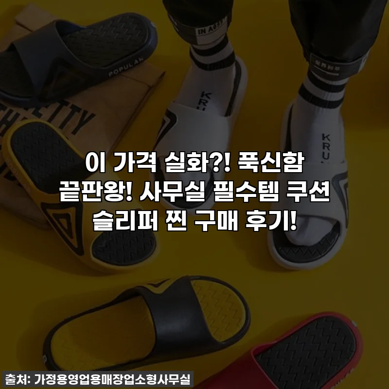 이 가격 실화?! 푹신함 끝판왕! 사무실 필수템 쿠션 슬리퍼 찐 구매 후기!