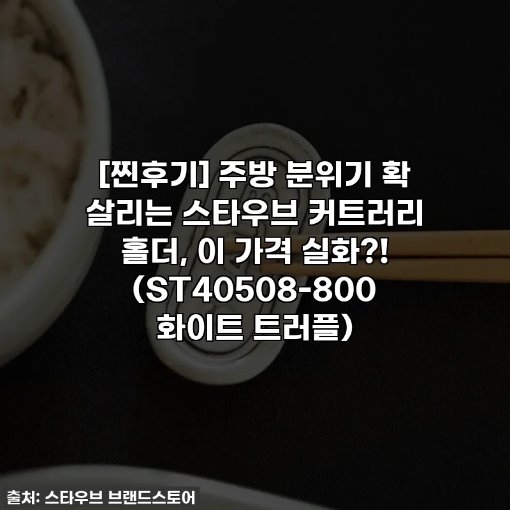 [찐후기] 주방 분위기 확 살리는 스타우브 커트러리 홀더, 이 가격 실화?! (ST40508-800 화이트 트러플)