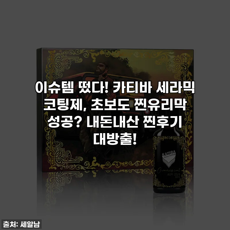 이슈템 떴다! 카티바 세라믹 코팅제, 초보도 찐유리막 성공? 내돈내산 찐후기 대방출!