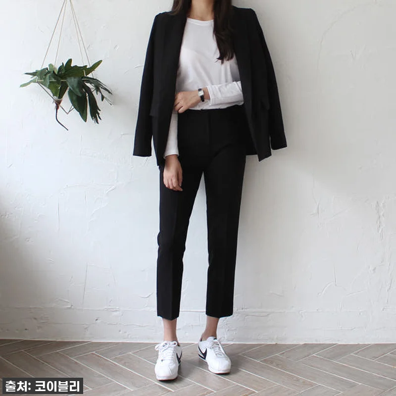 봄 가을 여성정장 세트 바지 여자셋업수트 면접복장 여자세미정장 투피스 블랙 핑크 11 봄 가을 여성정장 세트 바지 여자셋업 관련 이미지 1