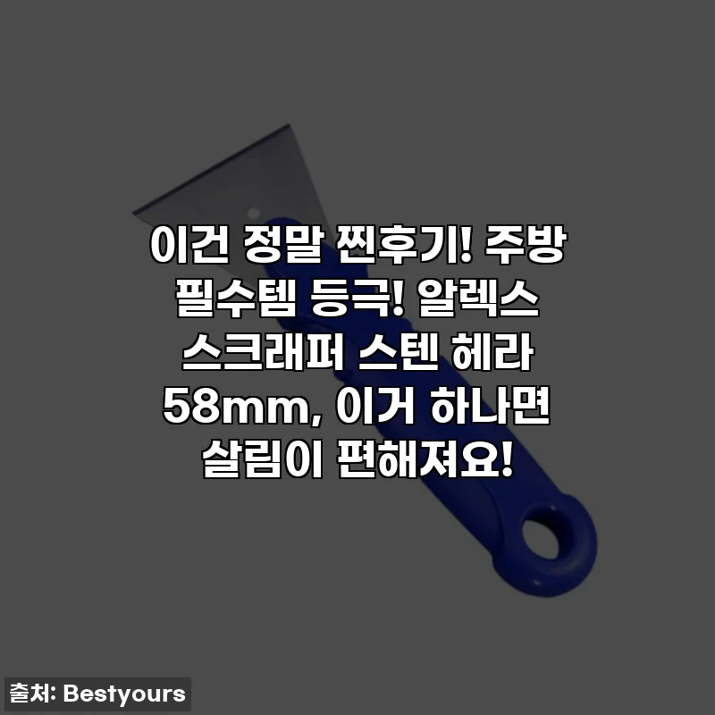이건 정말 찐후기! 주방 필수템 등극! 알렉스 스크래퍼 스텐 헤라 58mm, 이거 하나면 살림이 편해져요!