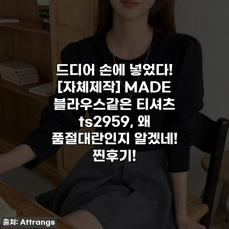 드디어 손에 넣었다! [자체제작] MADE 블라우스같은 티셔츠 ts2959, 왜 품절대란인지 알겠네! 찐후기!