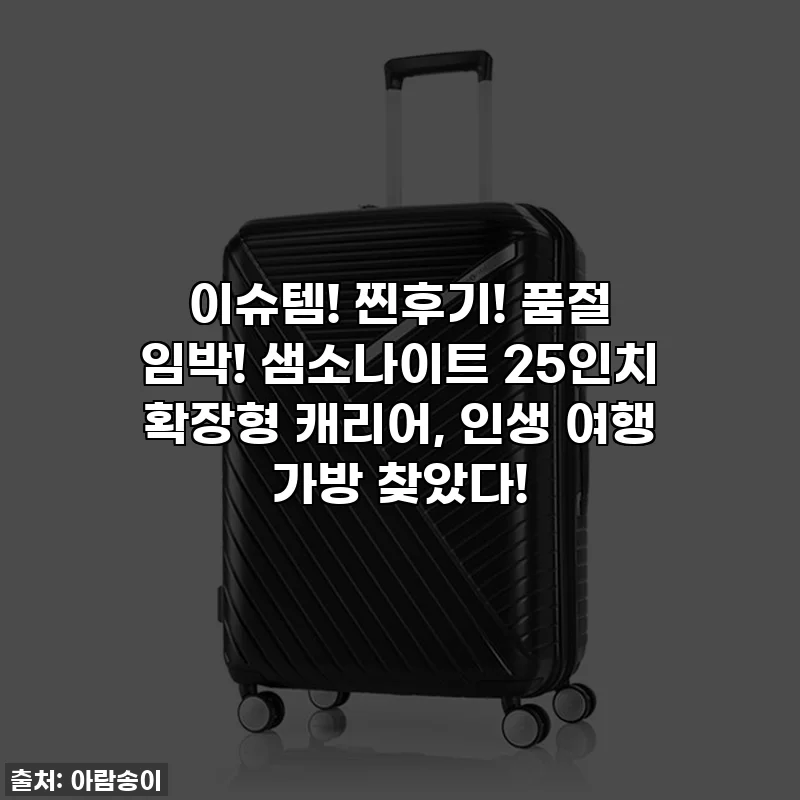 이슈템! 찐후기! 품절 임박! 샘소나이트 25인치 확장형 캐리어, 인생 여행 가방 찾았다!