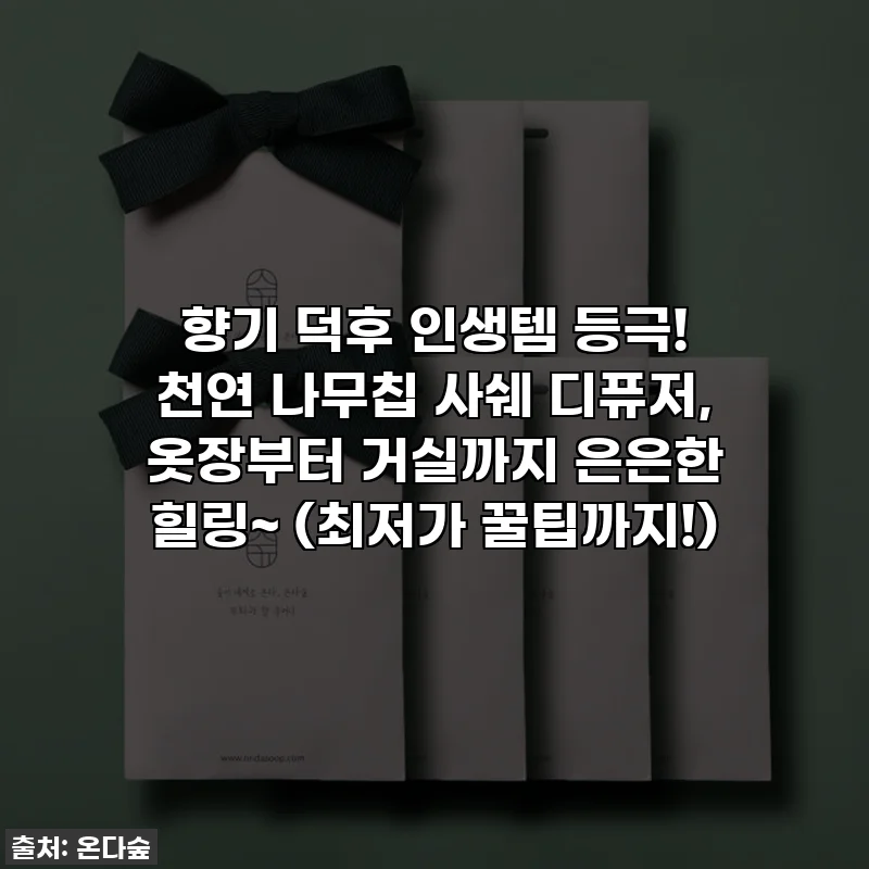향기 덕후 인생템 등극! 천연 나무칩 사쉐 디퓨저, 옷장부터 거실까지 은은한 힐링~ (최저가 꿀팁까지!)