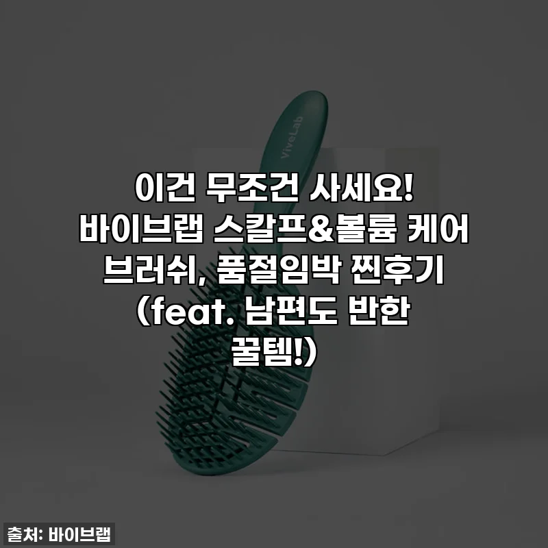 이건 무조건 사세요! 바이브랩 스칼프&볼륨 케어 브러쉬, 품절임박 찐후기 (feat. 남편도 반한 꿀템!)