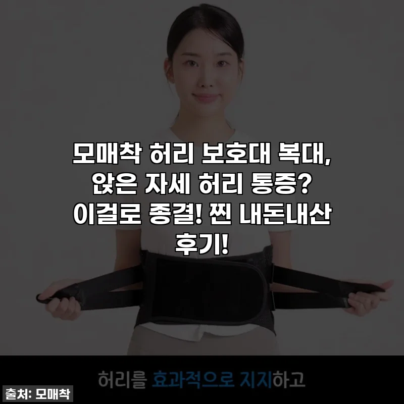 모매착 허리 보호대 복대, 앉은 자세 허리 통증? 이걸로 종결! 찐 내돈내산 후기!