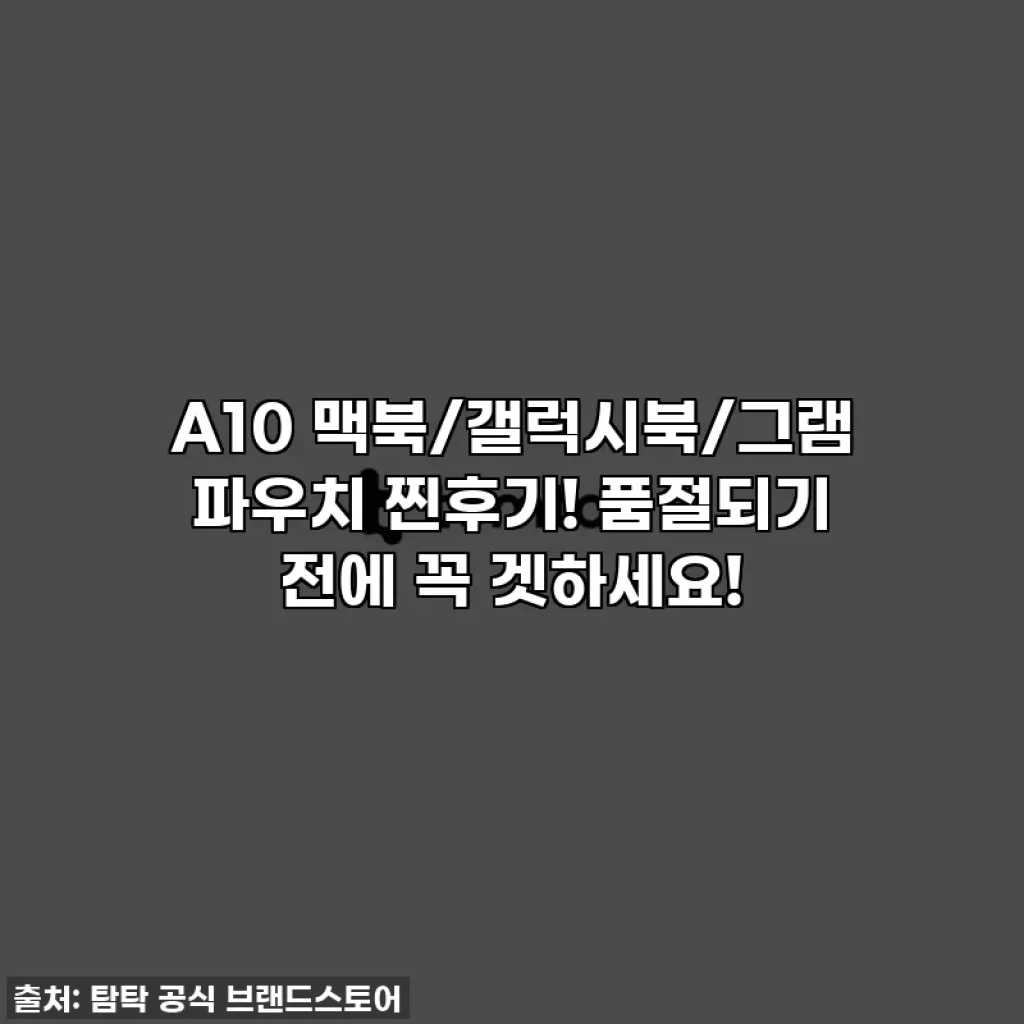 A10 맥북/갤럭시북/그램 파우치 찐후기! 품절되기 전에 꼭 겟하세요!