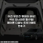 이건 무조건 쟁여야 해요! 넥쏘 오너라면 필수템! 메이튼 디올뉴 트렁크매트 찐후기