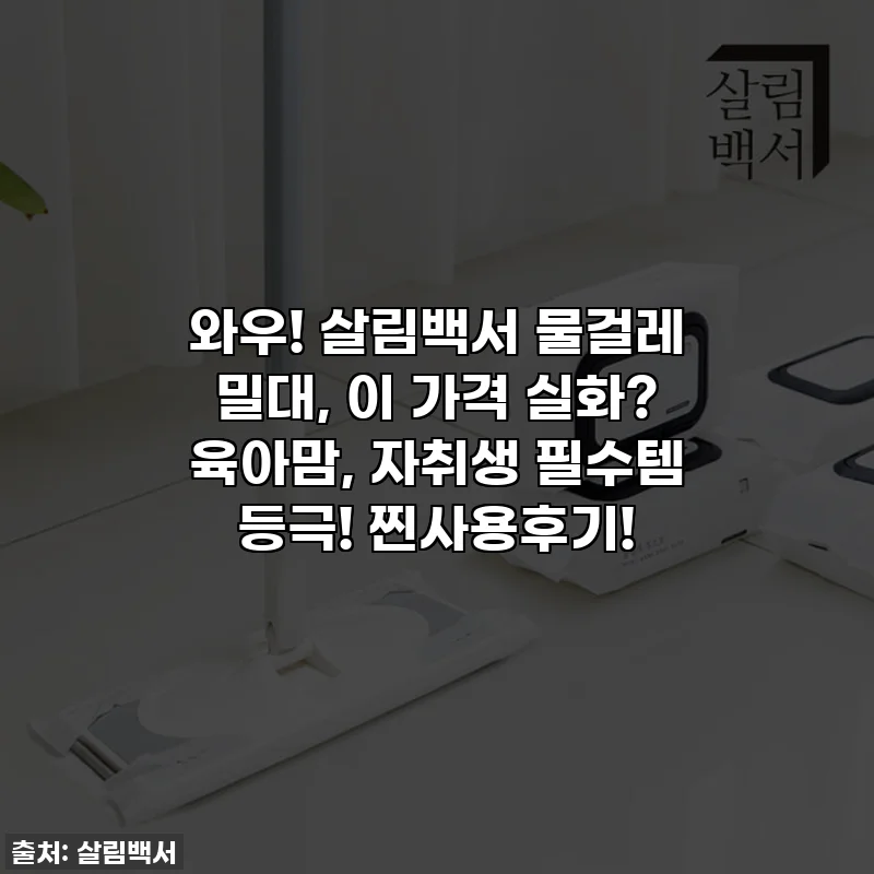 와우! 살림백서 물걸레 밀대, 이 가격 실화? 육아맘, 자취생 필수템 등극! 찐사용후기!