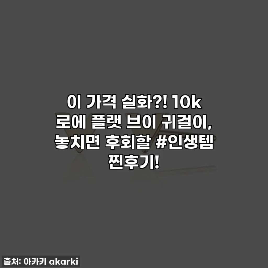 이 가격 실화?! 10k 로에 플랫 브이 귀걸이, 놓치면 후회할 #인생템 찐후기!