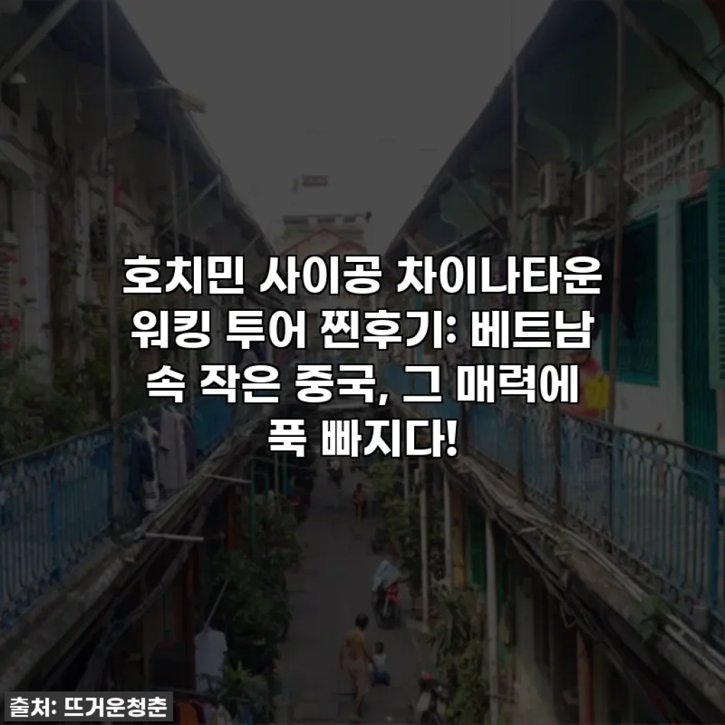 호치민 사이공 차이나타운 워킹 투어 찐후기: 베트남 속 작은 중국, 그 매력에 푹 빠지다!