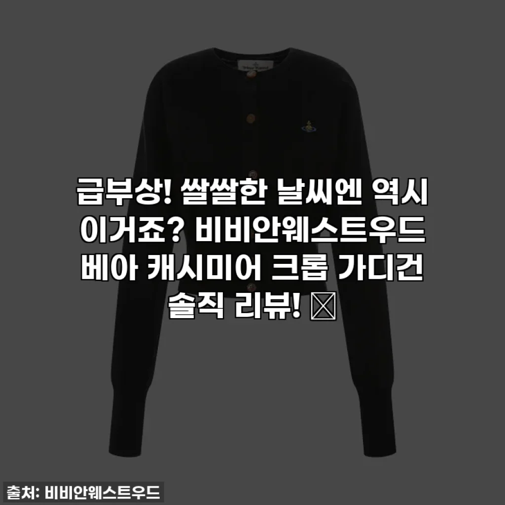 급부상! 쌀쌀한 날씨엔 역시 이거죠? 비비안웨스트우드 베아 캐시미어 크롭 가디건 솔직 리뷰! 💖
