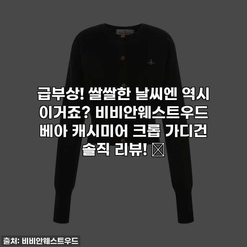 급부상! 쌀쌀한 날씨엔 역시 이거죠? 비비안웨스트우드 베아 캐시미어 크롭 가디건 솔직 리뷰! 💖