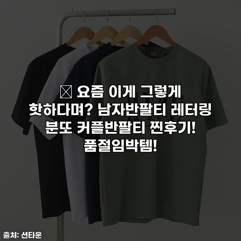 ✨ 요즘 이게 그렇게 핫하다며? 남자반팔티 레터링 분또 커플반팔티 찐후기! 품절임박템!