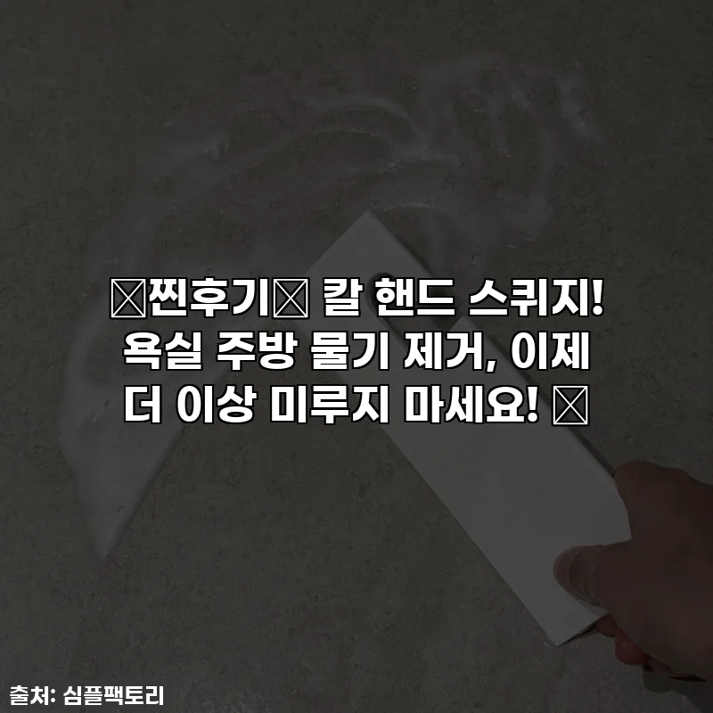 ✨찐후기✨ 칼 핸드 스퀴지! 욕실 주방 물기 제거, 이제 더 이상 미루지 마세요! 💖