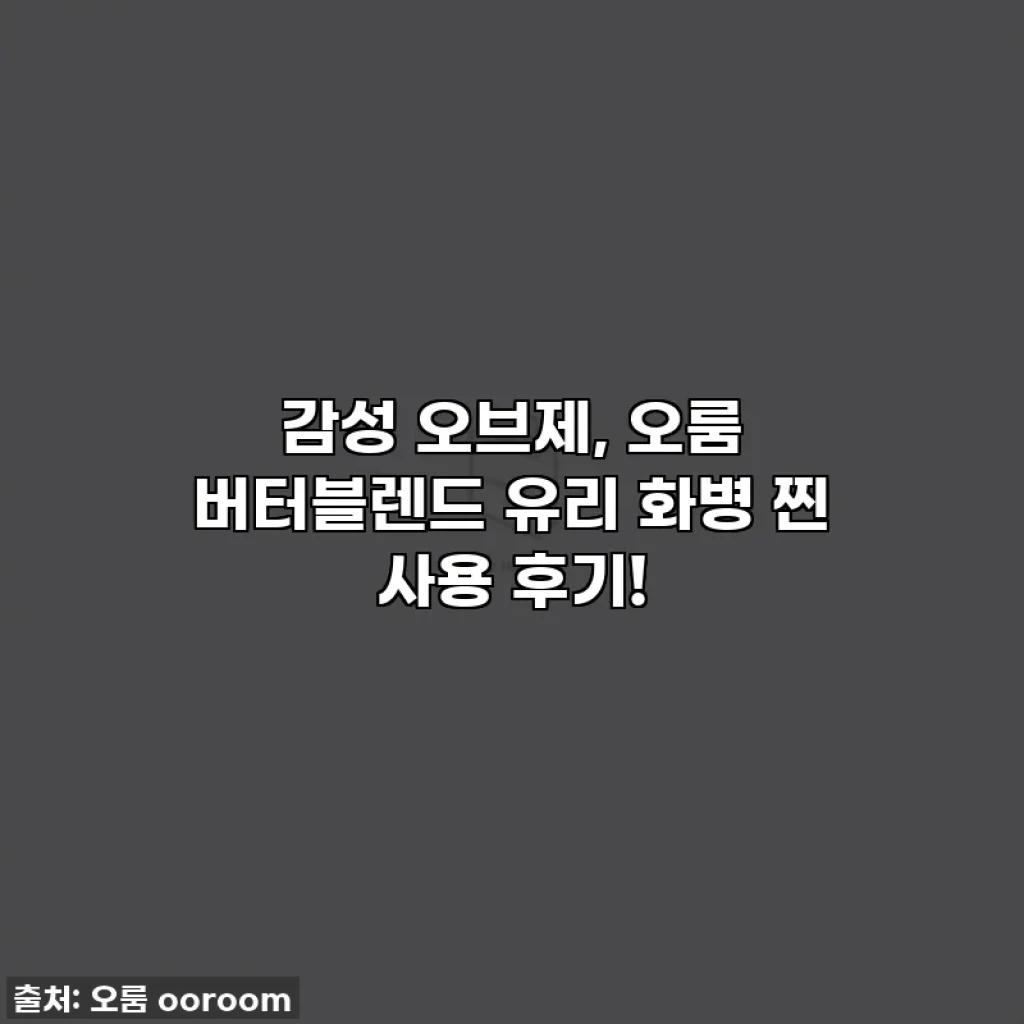 감성 오브제, 오룸 버터블렌드 유리 화병 찐 사용 후기!