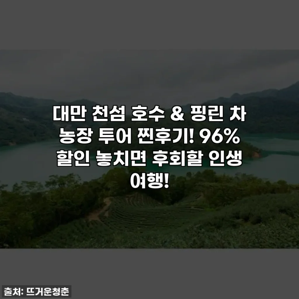 대만 천섬 호수 & 핑린 차 농장 투어 찐후기! 96% 할인 놓치면 후회할 인생 여행!