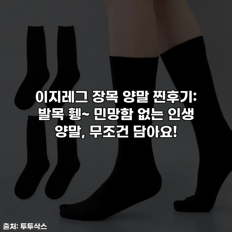 이지레그 장목 양말 찐후기: 발목 휑~ 민망함 없는 인생 양말, 무조건 담아요!