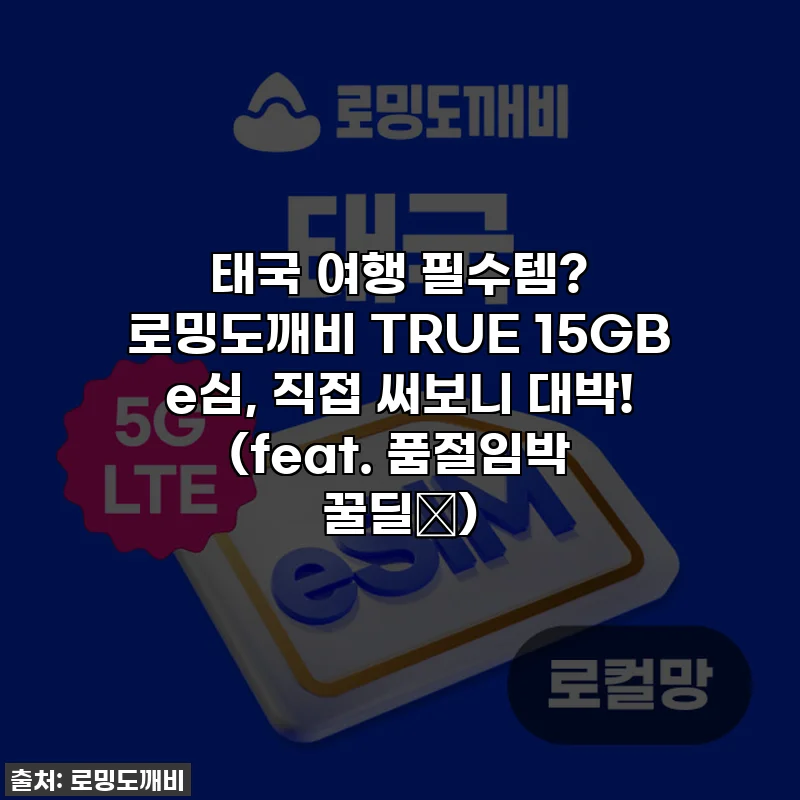 태국 여행 필수템? 로밍도깨비 TRUE 15GB e심, 직접 써보니 대박! (feat. 품절임박 꿀딜🤫)