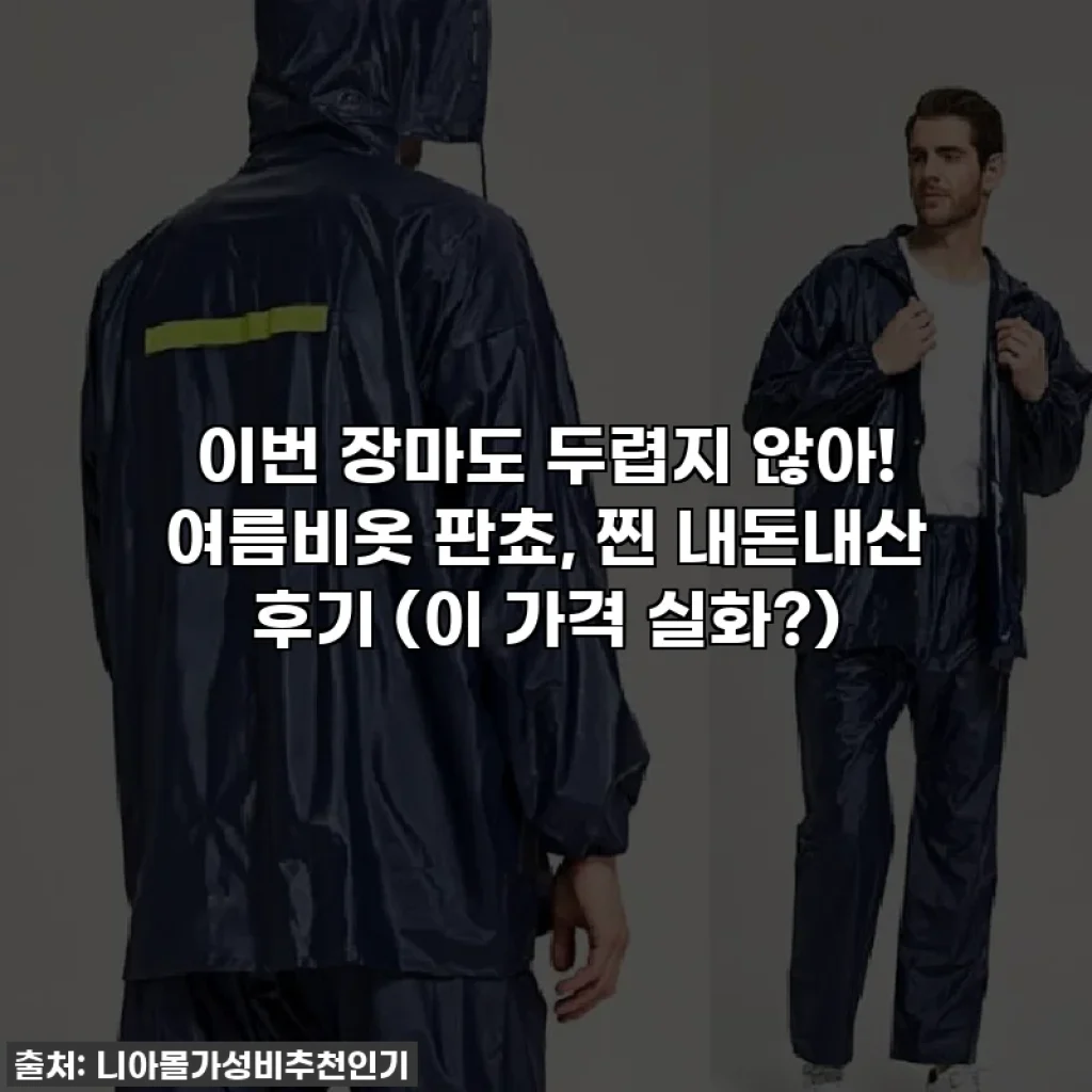 이번 장마도 두렵지 않아! 여름비옷 판쵸, 찐 내돈내산 후기 (이 가격 실화?)