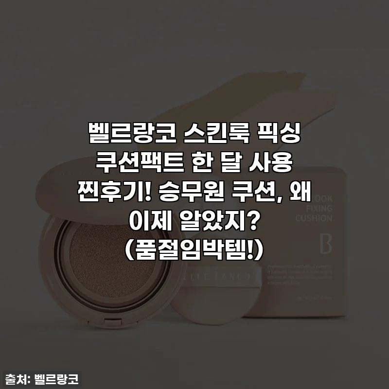 벨르랑코 스킨룩 픽싱 쿠션팩트 한 달 사용 찐후기! 승무원 쿠션, 왜 이제 알았지? (품절임박템!)