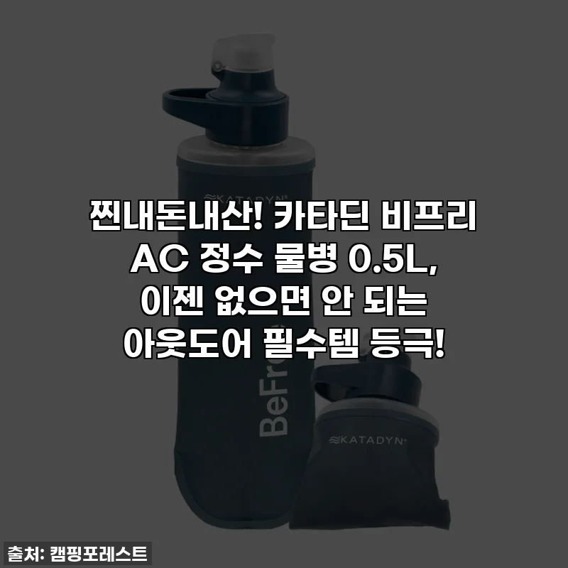 찐내돈내산! 카타딘 비프리 AC 정수 물병 0.5L, 이젠 없으면 안 되는 아웃도어 필수템 등극!