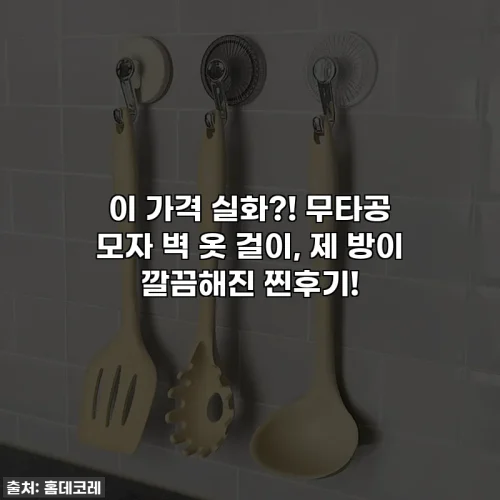 Home 56 이 가격 실화?! 무타공 모자 벽 옷 걸이, 제 방이 깔끔해진 찐후기!