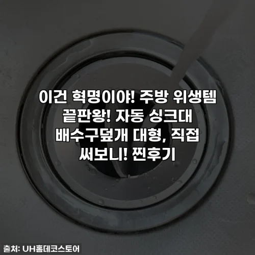 이건 혁명이야! 주방 위생템 끝판왕! 자동 싱크대 배수구덮개 대형, 직접 써보니! 찐후기