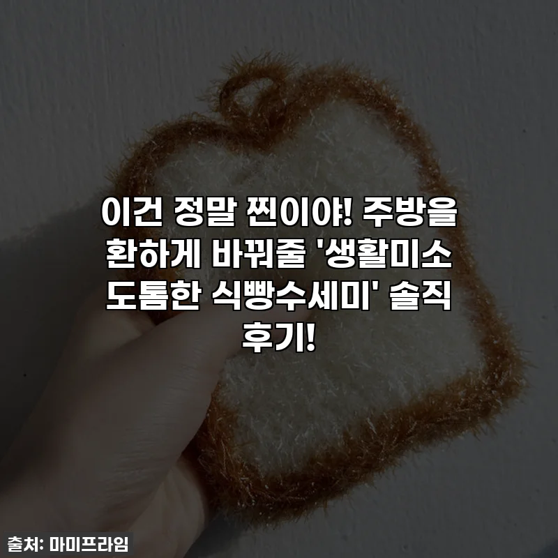 이건 정말 찐이야! 주방을 환하게 바꿔줄 '생활미소 도톰한 식빵수세미' 솔직 후기!