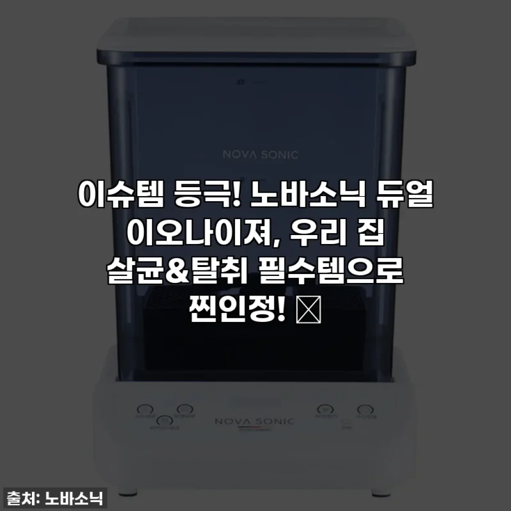 이슈템 등극! 노바소닉 듀얼 이오나이져, 우리 집 살균&탈취 필수템으로 찐인정! ✨