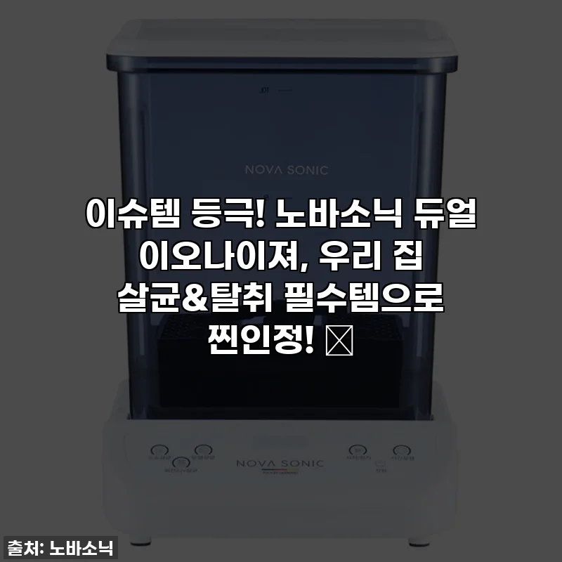 이슈템 등극! 노바소닉 듀얼 이오나이져, 우리 집 살균&탈취 필수템으로 찐인정! ✨