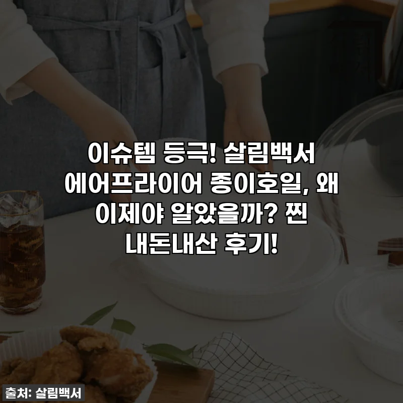 이슈템 등극! 살림백서 에어프라이어 종이호일, 왜 이제야 알았을까? 찐 내돈내산 후기!