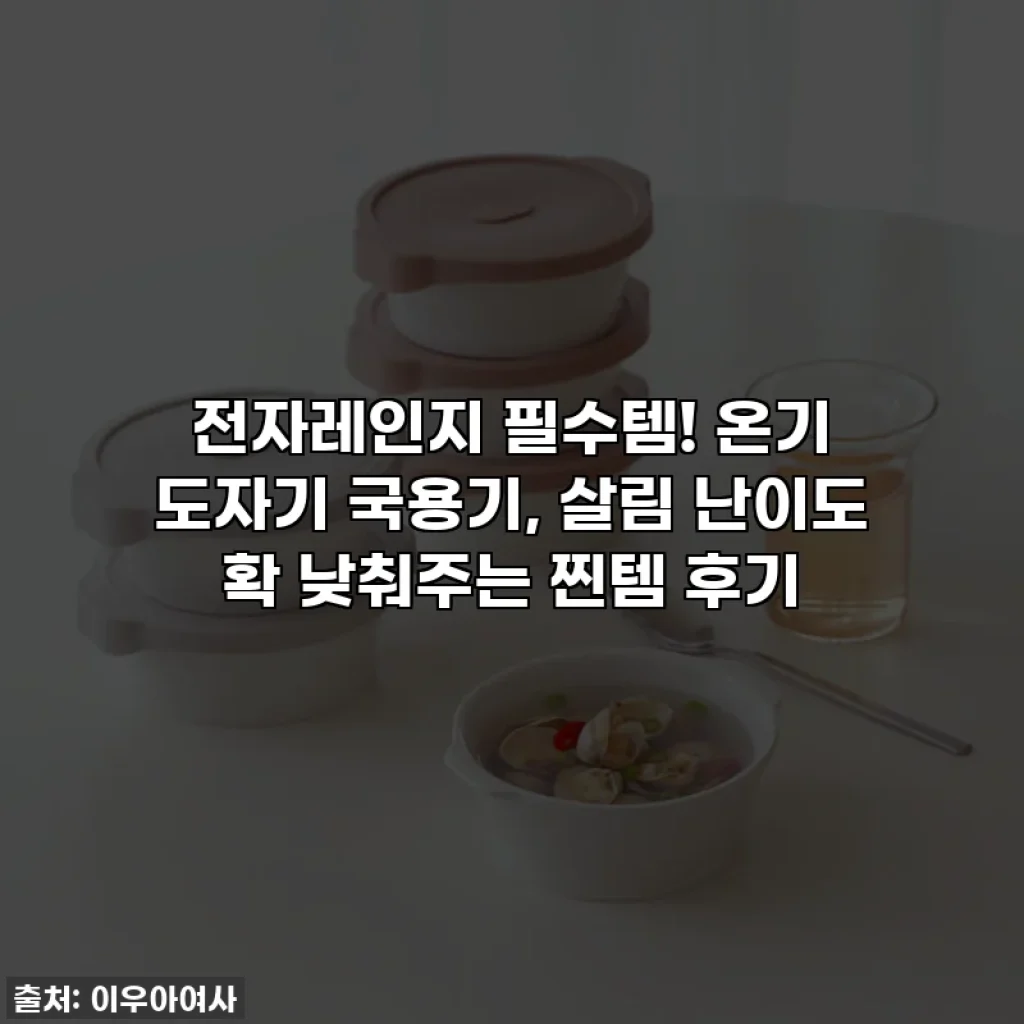 전자레인지 필수템! 온기 도자기 국용기, 살림 난이도 확 낮춰주는 찐템 후기