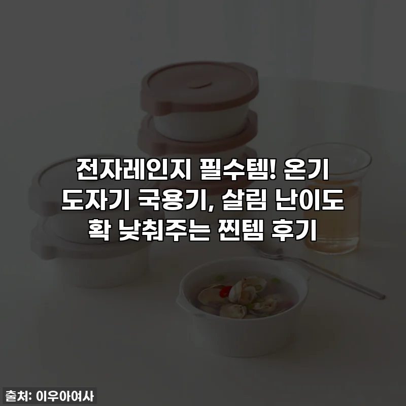 전자레인지 필수템! 온기 도자기 국용기, 살림 난이도 확 낮춰주는 찐템 후기