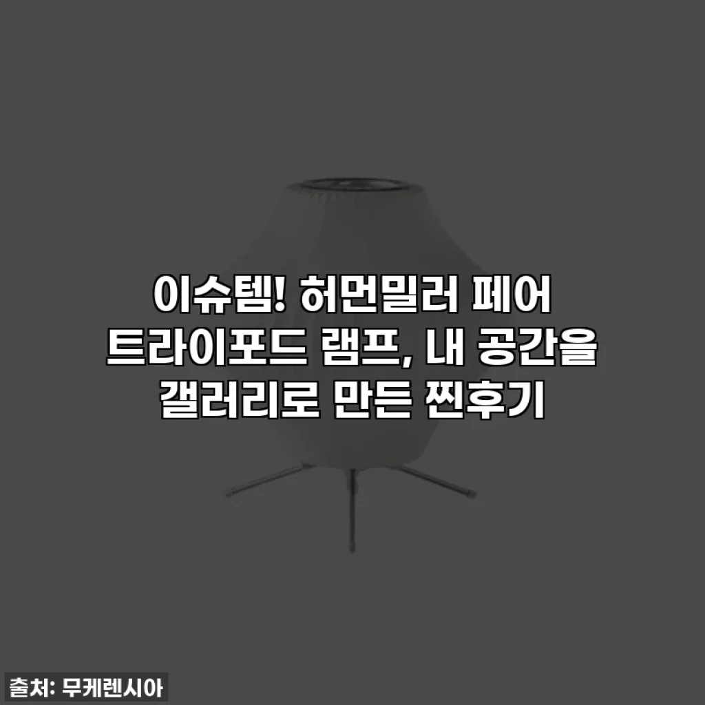 이슈템! 허먼밀러 페어 트라이포드 램프, 내 공간을 갤러리로 만든 찐후기