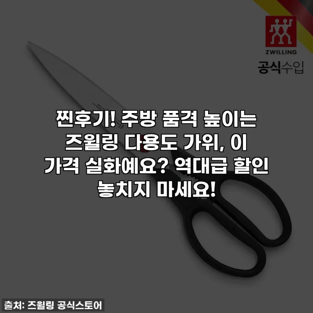 찐후기! 주방 품격 높이는 즈윌링 다용도 가위, 이 가격 실화예요? 역대급 할인 놓치지 마세요!