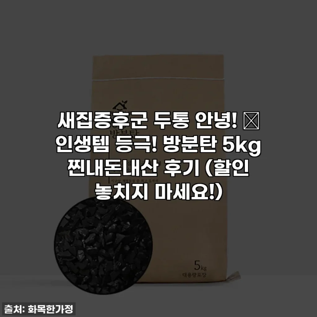 새집증후군 두통 안녕! ✨ 인생템 등극! 방분탄 5kg 찐내돈내산 후기 (할인 놓치지 마세요!)