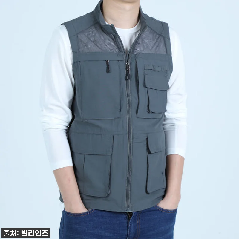 남자 여름 작업조끼 노가다조끼 빅사이 관련 이미지 1