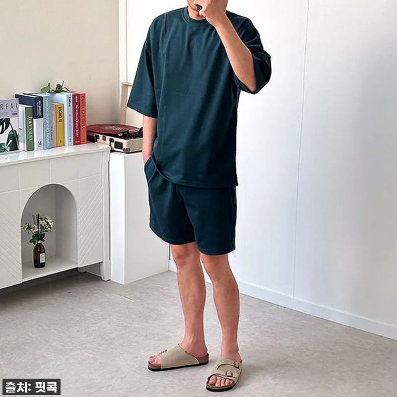 남자 오버핏 7부트레이닝세트 분또 스 관련 이미지 3